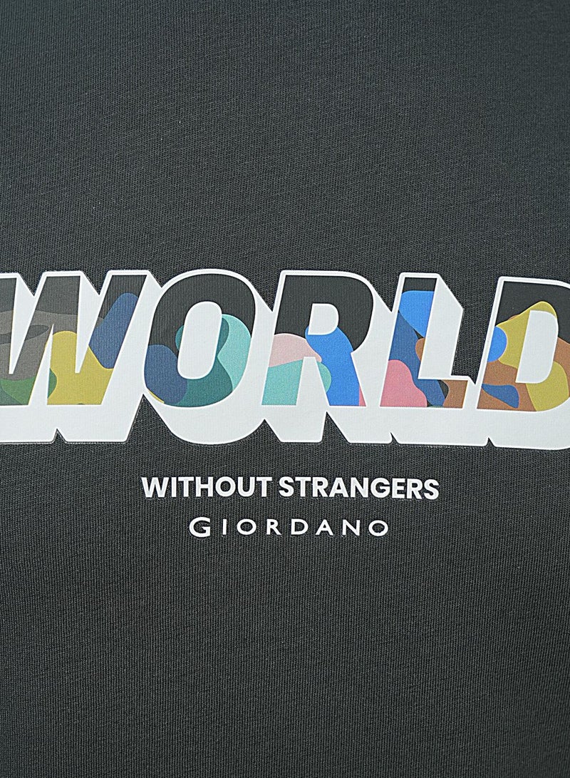 GIORDANO Men's Slim Fit Cotton Jersey Crew Neck Print Tee | WWS Graphic - Image 3